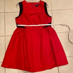 Vibrant Red & Black Dress